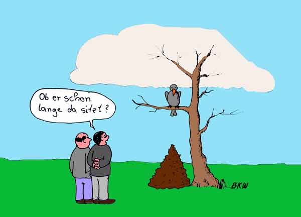Cartoon Vogel auf Baum