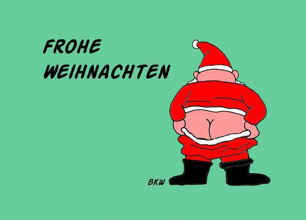 Cartoon vom Weihnachtsmann